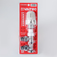 Комплект терморегулюючого обладнання Valtec для радіатора кутовий вн-нар 1/2