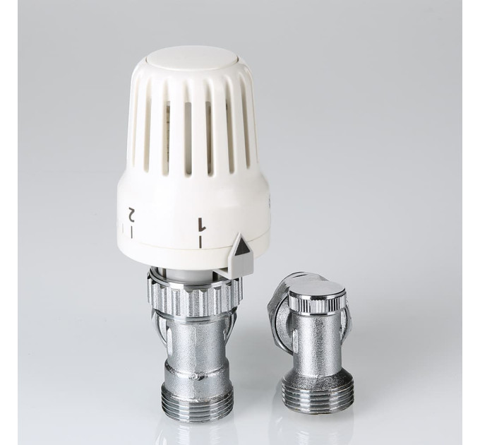 Комплект терморегулюючого обладнання Valtec для радіатора кутовий вн-нар 1/2