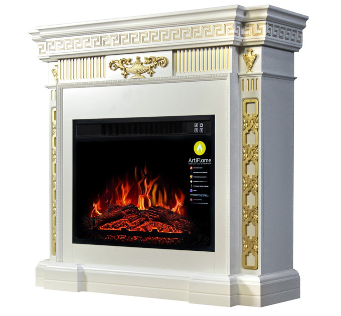 Камінокомплект ArtiFlame GREECE AF23S БІЛИЙ ВАНІЛЬ (зі звуком)