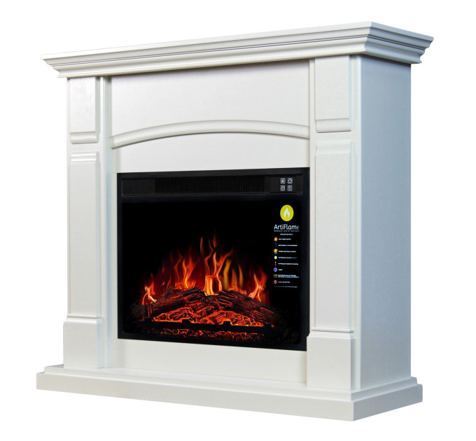 Камінокомплект ArtiFlame MANCHESTER AF23S БІЛИЙ ДУБ (зі звуком)