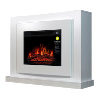 Камінокомплект зі світлодіодним підсвічуванням ArtiFlame LUCCA AF23S БІЛИЙ Б'ЯНКО (зі звуком)
