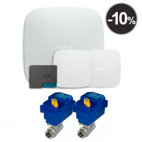 Ajax Hub + LeaksProtect (2од) + WallSwitch + 2 крани з електроприводом Neptun Bugatti pro 220в 3/4