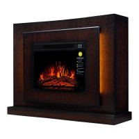 Камінокомплект зі світлодіодним підсвічуванням ArtiFlame LUCCA AF23S МАХАГОН КОРИЧНЕВИЙ АНТИК (зі звуком)