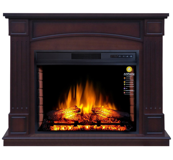 Камінокомплект ArtiFlame BOSTON AF28S МАХАГОН КОРИЧНЕВИЙ АНТИК (зі звуком)
