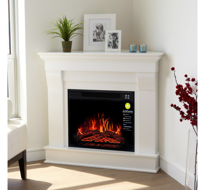 Камінокомплект кутовий ArtiFlame ALBION CORNER AF23S БІЛИЙ ВАНІЛЬ (зі звуком)