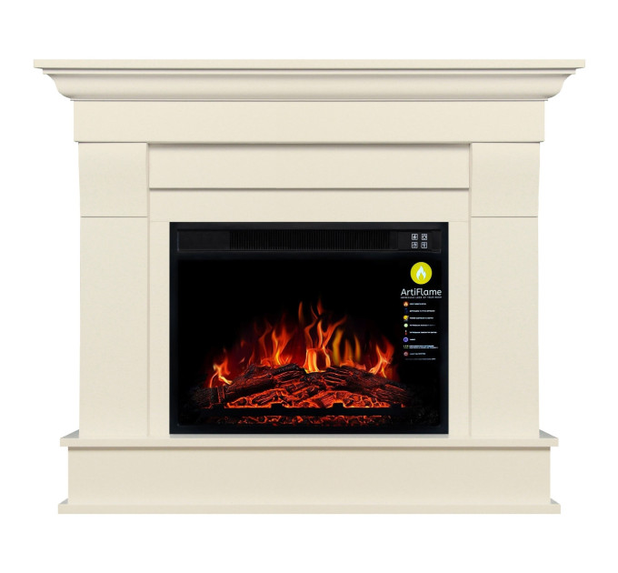 Електрокамін з порталом кутовий ArtiFlame ALBION CORNER AF23 БІЛИЙ ВАНІЛЬ