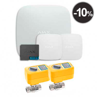 Ajax Hub + LeaksProtect (2од) + WallSwitch + 2 крани з електроприводом Neptun Profi 220в 3/4