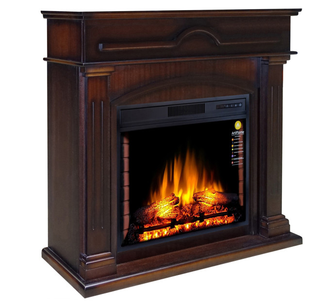 Камінокомплект ArtiFlame DECEMBER AF28S МАХАГОН КОРИЧНЕВИЙ АНТИК (зі звуком)