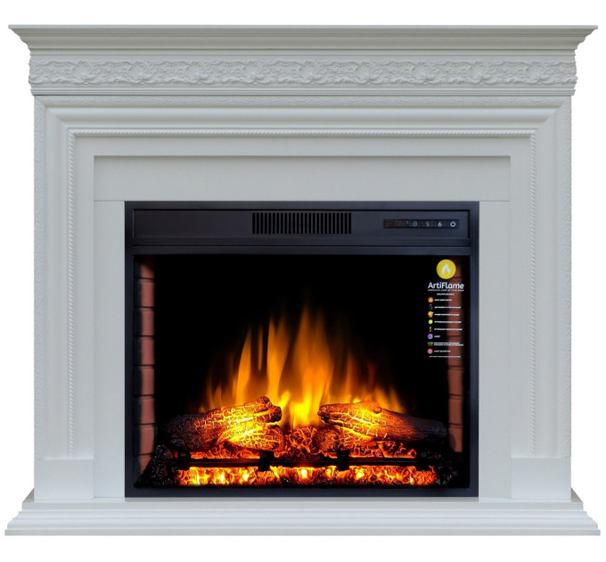 Камінокомплект ArtiFlame PRATELLA AF28S БІЛИЙ Б'ЯНКО (зі звуком)