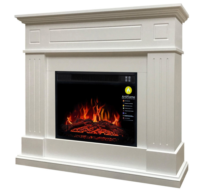 Камінокомплект ArtiFlame LAURITZ AF23S БІЛИЙ ВАНІЛЬ (зі звуком)