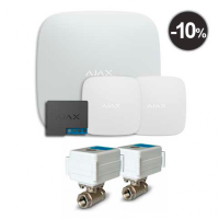 Ajax Hub + LeaksProtect (2од) + WallSwitch + 2 крани з електроприводом Neptun AquaControl 220 3/4