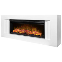 Камінокомплект ArtiFlame Line AF42 з обігрівом і звуком горіння вогню білий