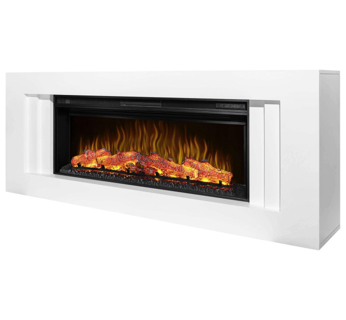 Камінокомплект ArtiFlame Line AF42 з обігрівом і звуком горіння вогню білий