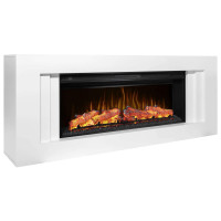 Камінокомплект ArtiFlame Line AF42 з обігрівом і звуком горіння вогню білий