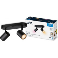 WiZ Розумний накладний точковий світильник IMAGEO Spots 2x5W 2200-6500K RGB Wi-Fi чорний