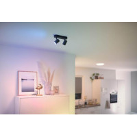 WiZ Розумний накладний точковий світильник IMAGEO Spots 2x5W 2200-6500K RGB Wi-Fi чорний