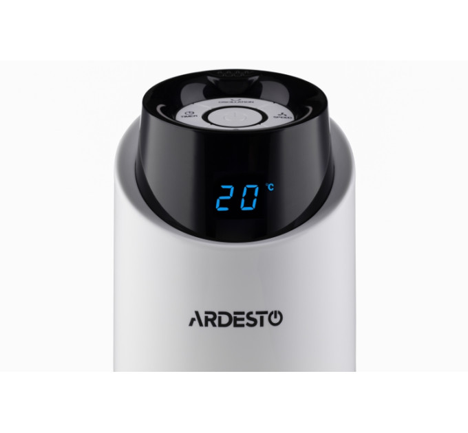 Вентилятор ARDESTO FNT-R36X1W колонний, 90см, 50Вт, пульт ДК, дисплей, чорно-білий